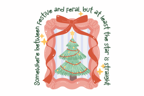 Christmas Feral Straight Graphics for Crafts