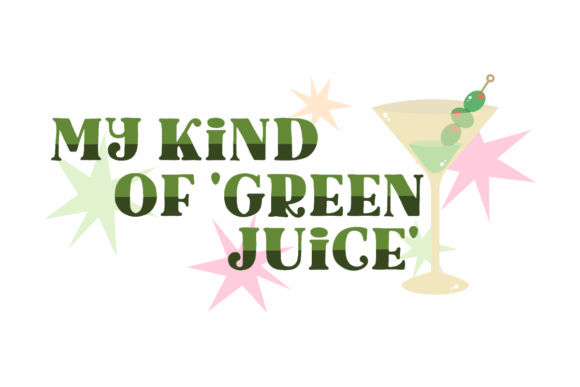 Green Juice Cocktail Graphics for Crafts and Content
