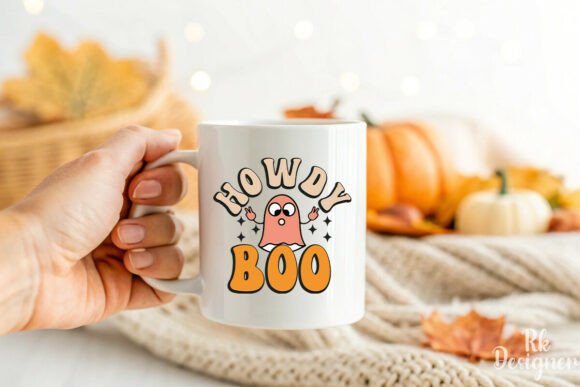 Howdy Boo Funny Ghost Halloween Quote Graphics for Crafts