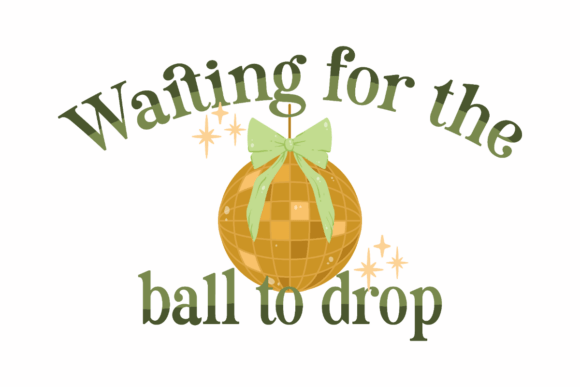 New Year Disco Drop Graphics for Crafts and Branding