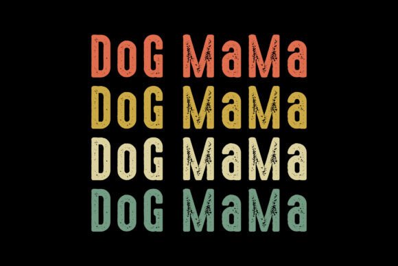 Retro Vintage Dog Mama SVG PNG Design Graphics Crafts
